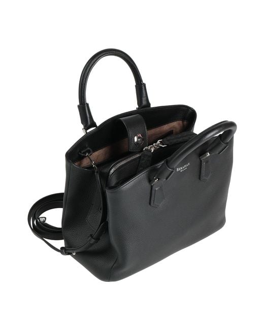 Serapian Black Handbag Leather
