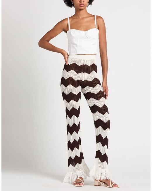 Jucca White Pants Acetate, Viscose