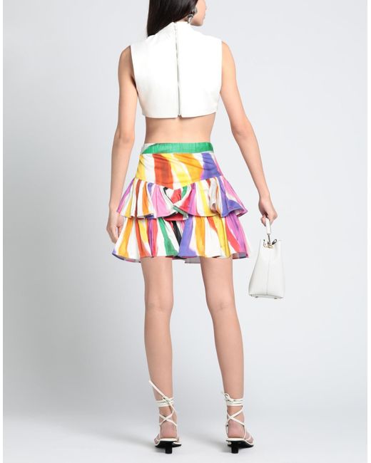 Stella Jean White Mini Skirt