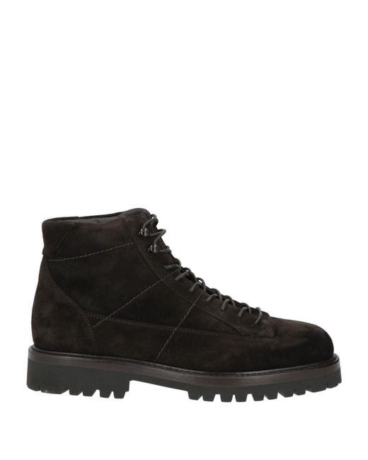 Fabiano Ricci Black Ankle Boots Leather for men