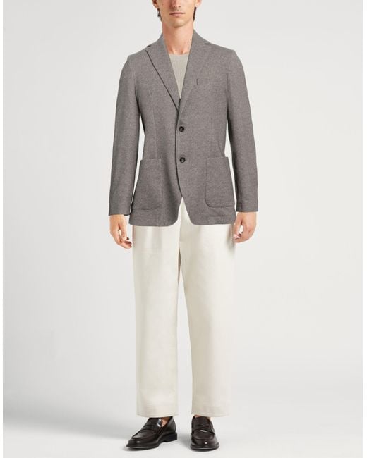 Circolo 1901 Blue Taupe Blazer Cotton, Elastane for men