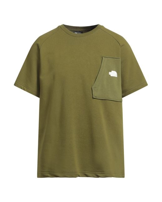 The North Face Green Military Sweatshirt Cotton, Polyester for men