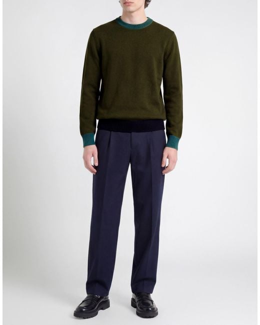 Messagerie Green Sweater Virgin Wool for men