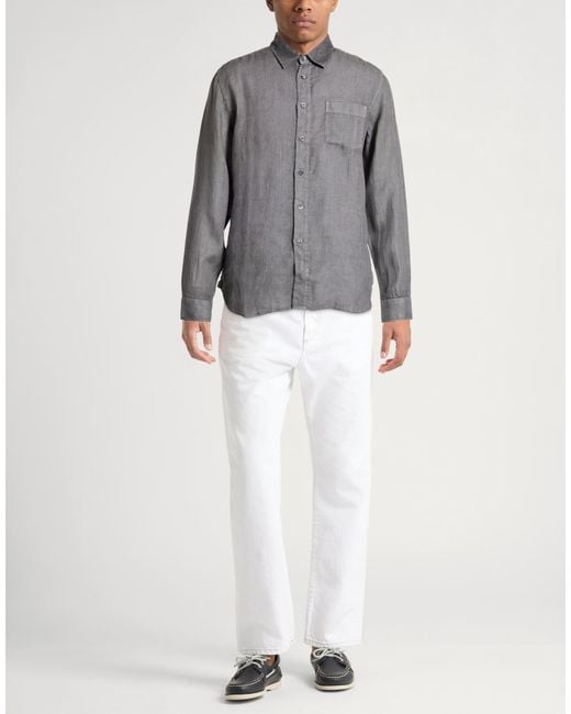 120% Lino Gray Shirts for men