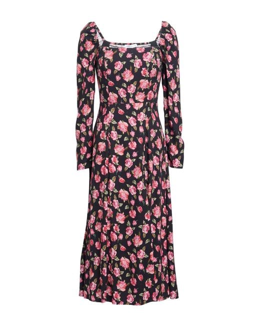 Mar De Margaritas Purple Midi Dress Polyamide, Elastane