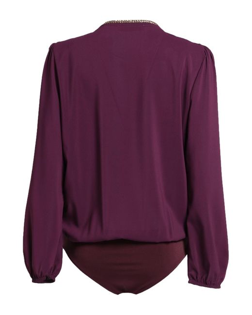 Rinascimento Purple Deep Bodysuit Polyester, Elastane