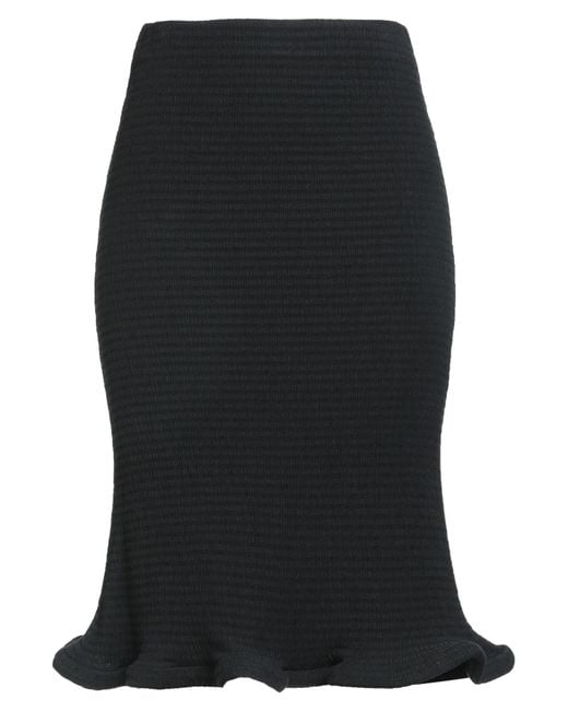 Jil Sander Black Midi Skirt Cotton, Viscose, Elastane