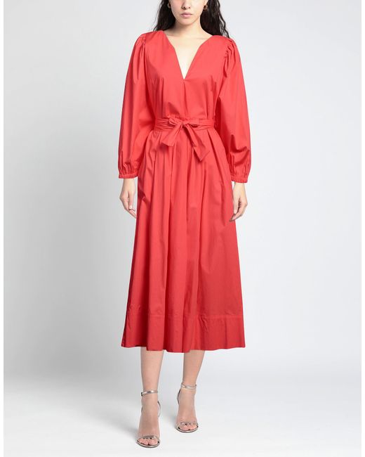 Twinset Red Midi Dress