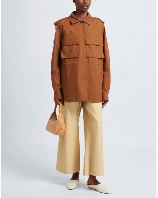 Jil Sander Brown Overcoat & Trench Coat