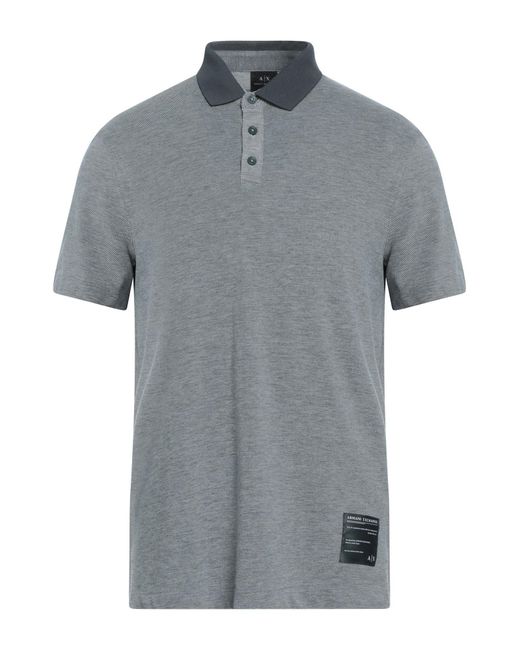 Armani Exchange Gray Polo Shirt for men