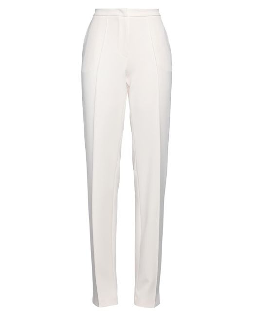 hinnominate White Ivory Pants Polyester, Elastane