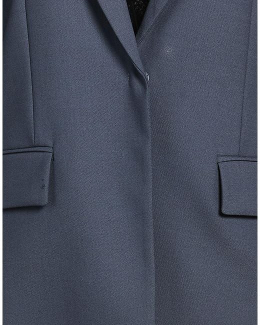 Patrizia Pepe Blue Blazer Polyester, Virgin Wool, Elastane