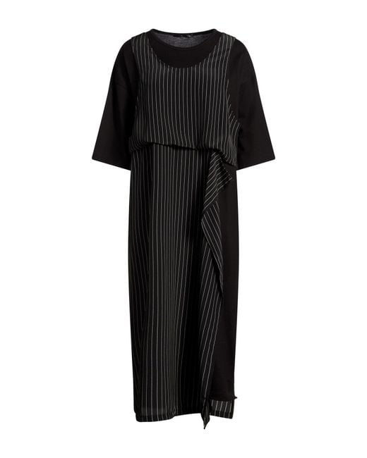 Y's Yohji Yamamoto Black Midi Dress