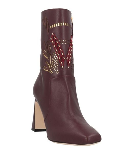 Alberta Ferretti Purple Ankle Boots
