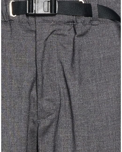 White Sand Gray Pants Polyester, Viscose, Elastane for men