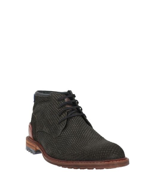 Floris Van Bommel Black Dark Ankle Boots Leather for men