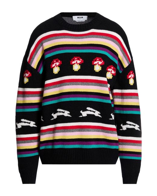 MSGM Blue Sweater Wool, Polyamide for men