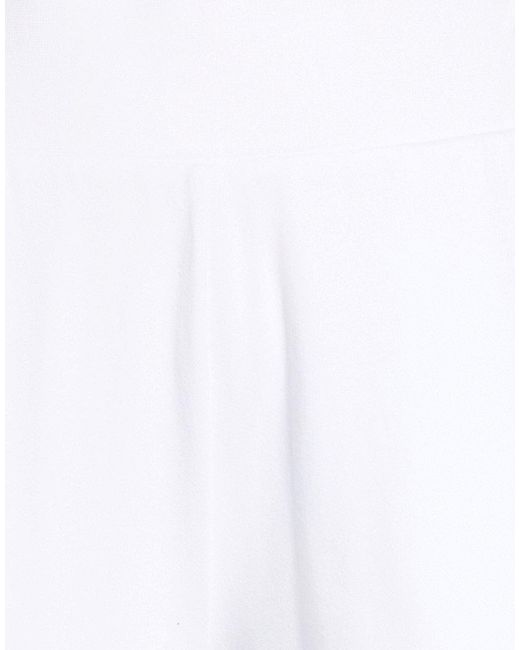 EA7 White Pants Cotton, Elastane, Polyester, Metal Fiber