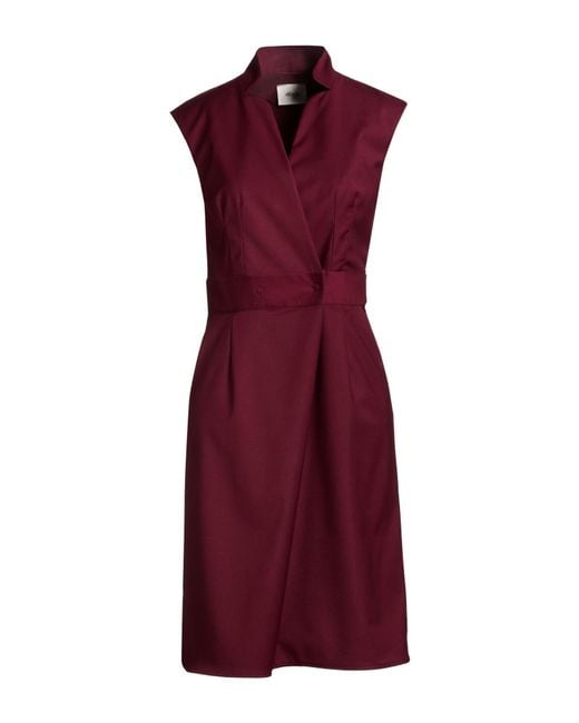 Dixie Red Midi Dress Polyester, Viscose, Elastane