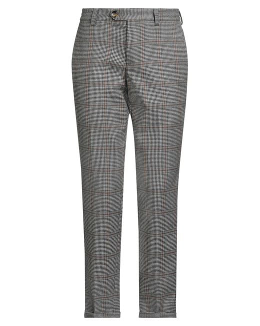 PT Torino Gray Pants Virgin Wool for men