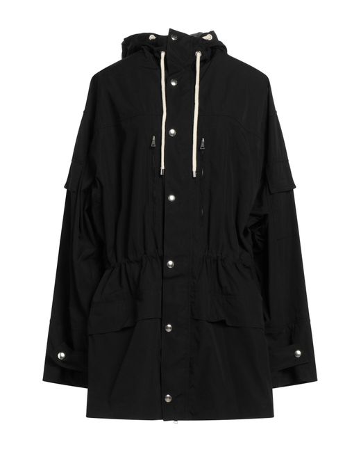 Plan C Black Overcoat & Trench Coat