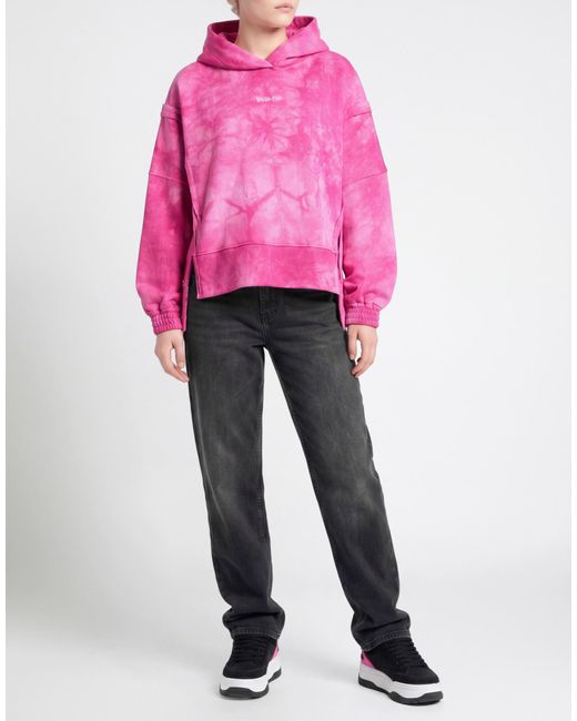 DISCLAIMER Pink Fuchsia Sweatshirt Cotton