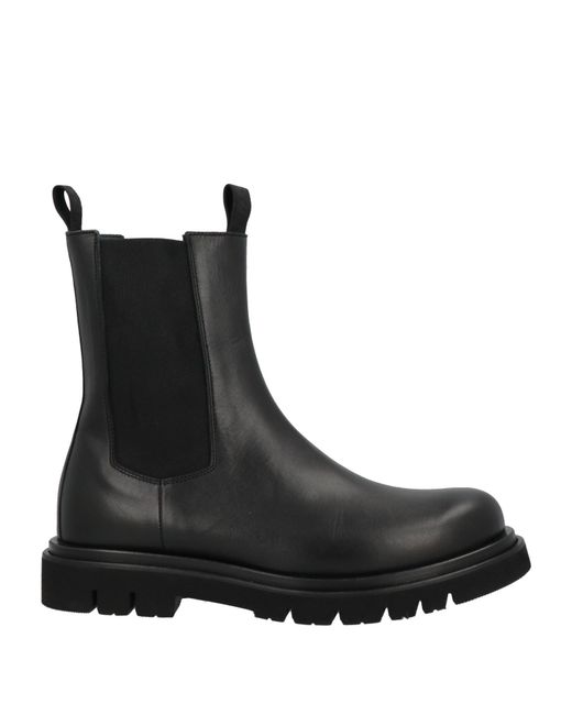 Seboy's Black Ankle Boots Soft Leather for men