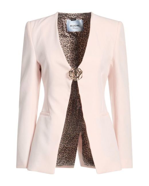 Blugirl Blumarine Pink Blazer Polyester, Elastane