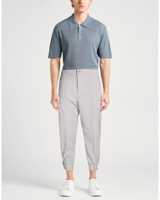 Hevò Gray Light Pants Polyester, Viscose, Elastane for men