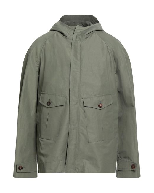 KIRED Green Jacket Polyamide, Linen, Cotton for men
