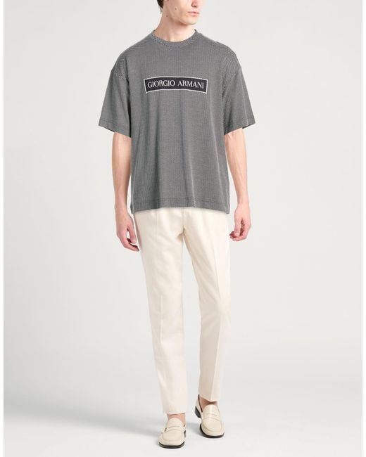 Giorgio Armani Gray T-Shirt Cotton for men