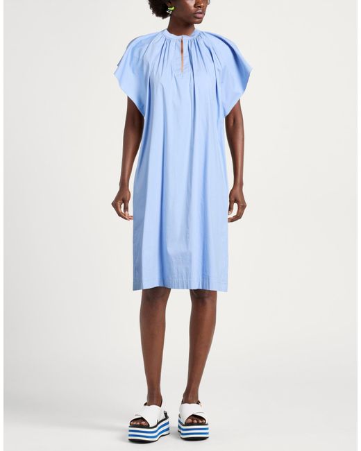 Gran Sasso Blue Mini Dress Cotton, Polyamide, Synthetic Fibers, Elastane