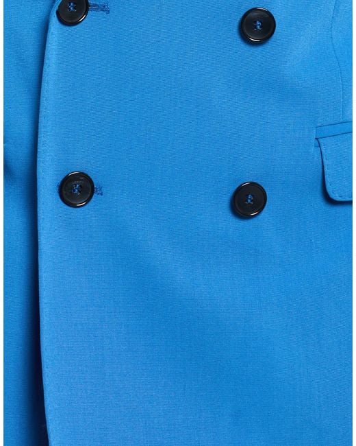 Berry & Brian Blue Suit Polyester, Viscose, Elastane for men