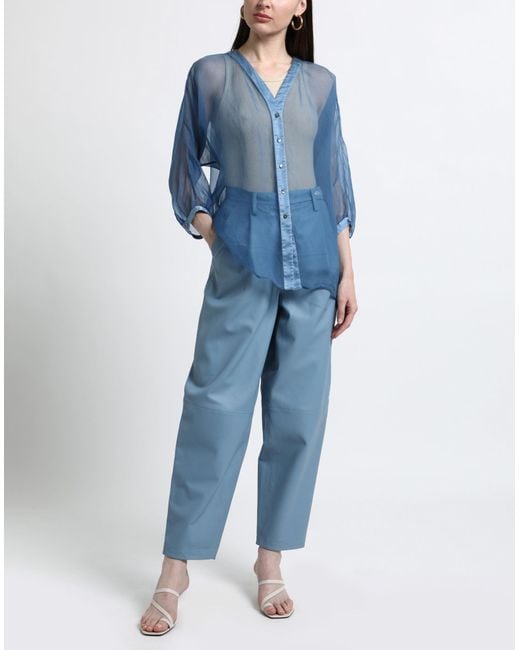 HER SHIRT HER DRESS Blue Shirt