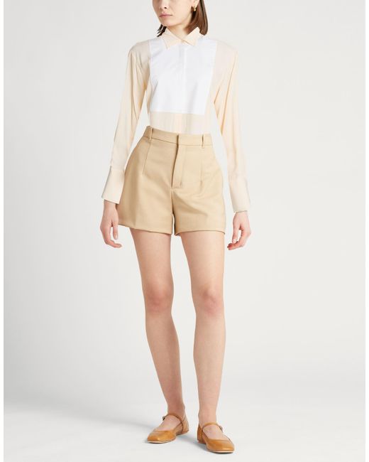 Semicouture White Cream Shirt Cotton, Elastane