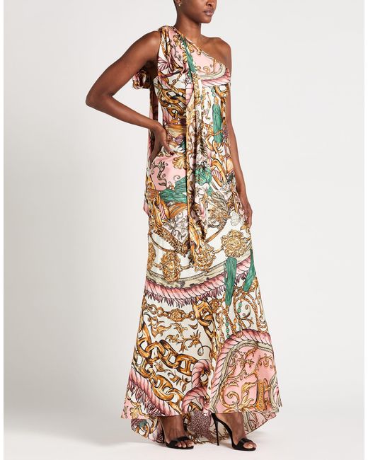 Moschino Metallic Maxi Dress Silk