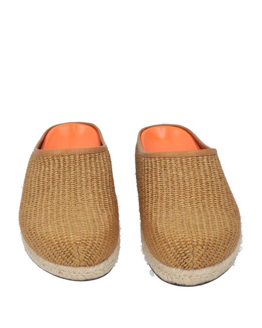 Marni Brown Camel Mules & Clogs Textile Fibers for men