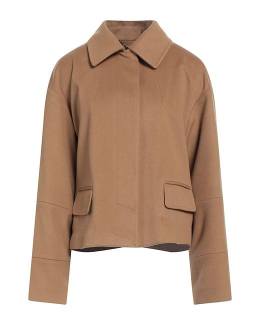 FEDERICA TOSI Brown Jacket Virgin Wool, Cashmere
