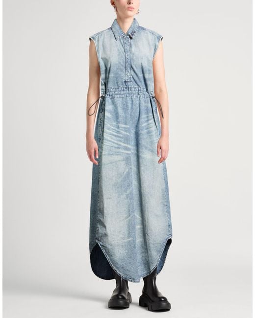 DIESEL Blue Maxi Dress Cotton