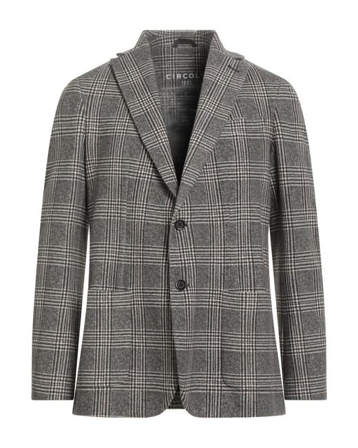 Circolo 1901 Gray Blazer Cotton, Elastane for men