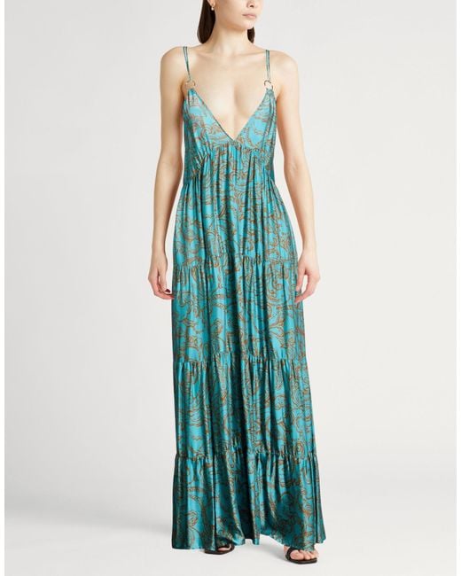 Liu Jo Green Maxi Dress Viscose