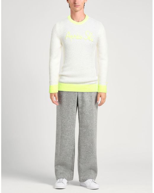 Mc2 Saint Barth Yellow Ivory Sweater Acrylic, Polyamide, Alpaca Wool for men