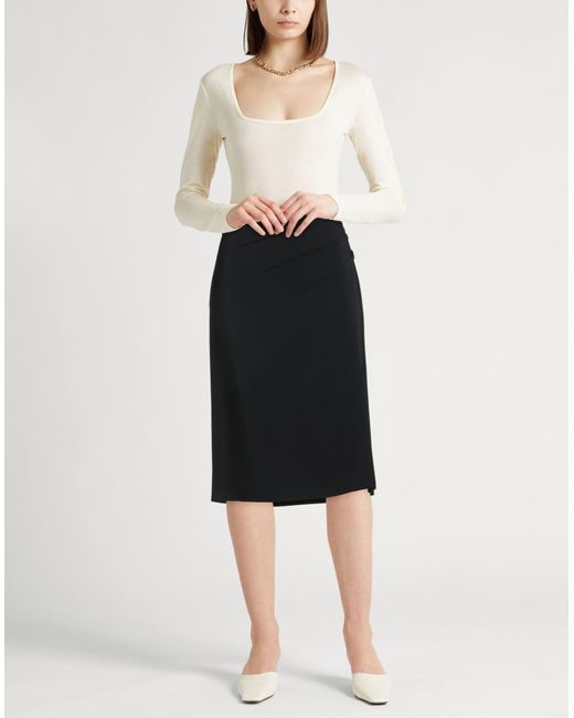 Alberta Ferretti Black Midi-Rock