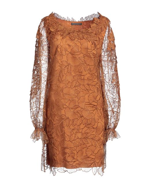 Alberta Ferretti Brown Mini Dress