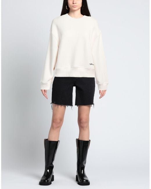 Rag & Bone White Cream Sweatshirt Cotton, Polyester, Elastane