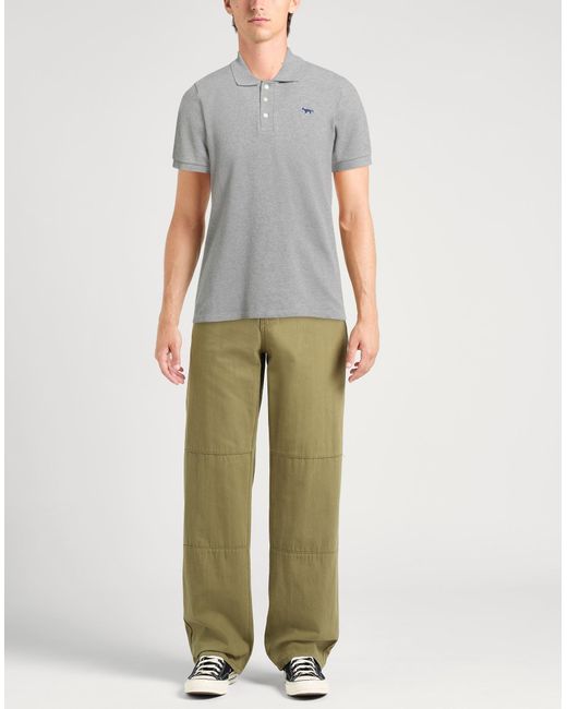Maison Kitsuné Gray Polo Shirt for men