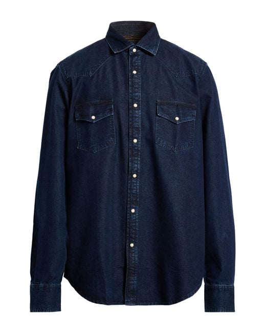 Moorer Blue Denim Shirt for men