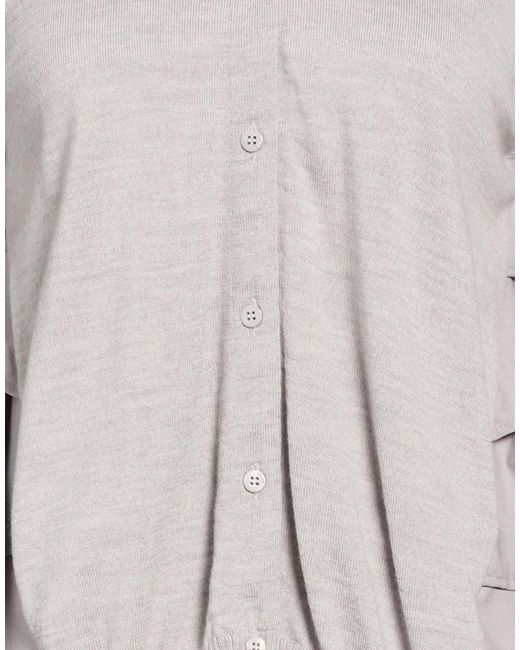 MEIMEIJ Gray Cardigan Virgin Wool, Polyester, Viscose, Elastane, Polyamide