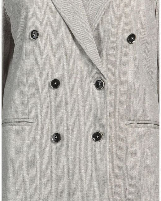 Circolo 1901 Gray Blazer Cotton, Elastane