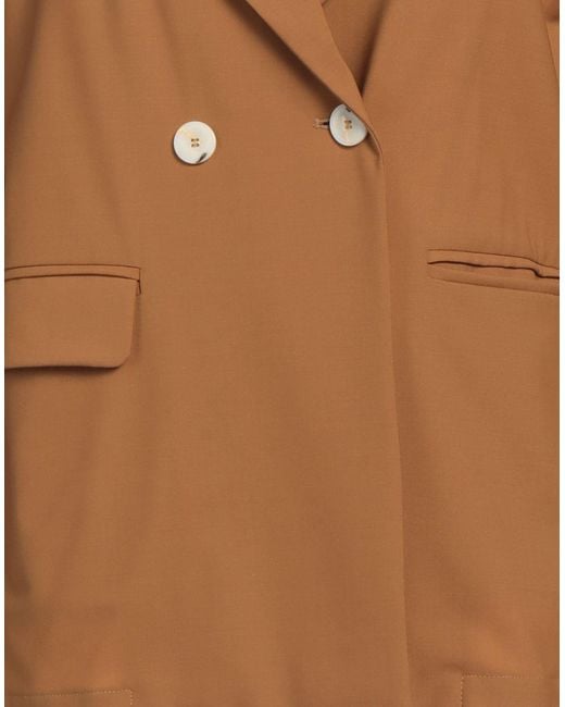 Alysi Brown Blazer Virgin Wool, Elastane